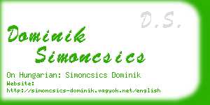 dominik simoncsics business card